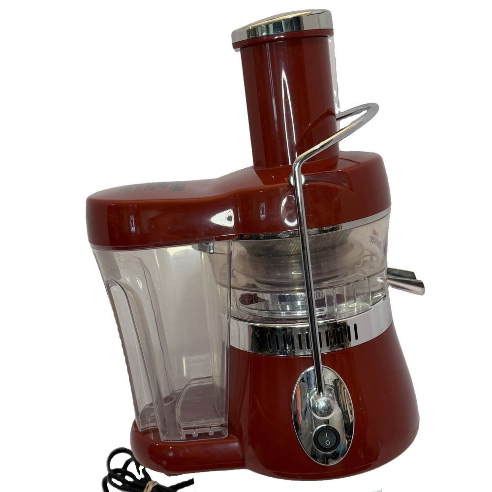 Red Fusion Juicer MT-1020-1 In Great Condition Tested and Working